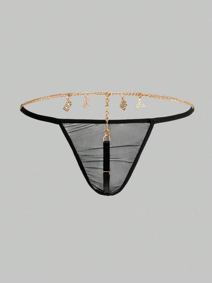 Men's Metal Chain Connected Sexy G-String Underwear